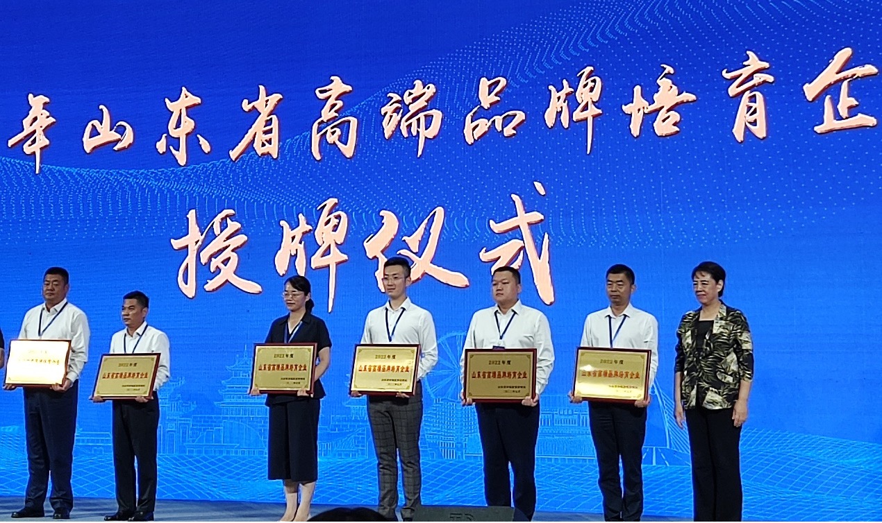 喜訊！智邁德股份有限公司榮獲2022年山東省高端品牌培育企業(yè)稱號(hào)
